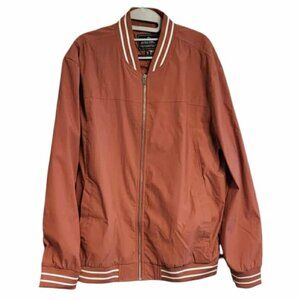 Bomber Jacket Windbreaker Orange Red Men's XL NWT Sportswear Athleisure
